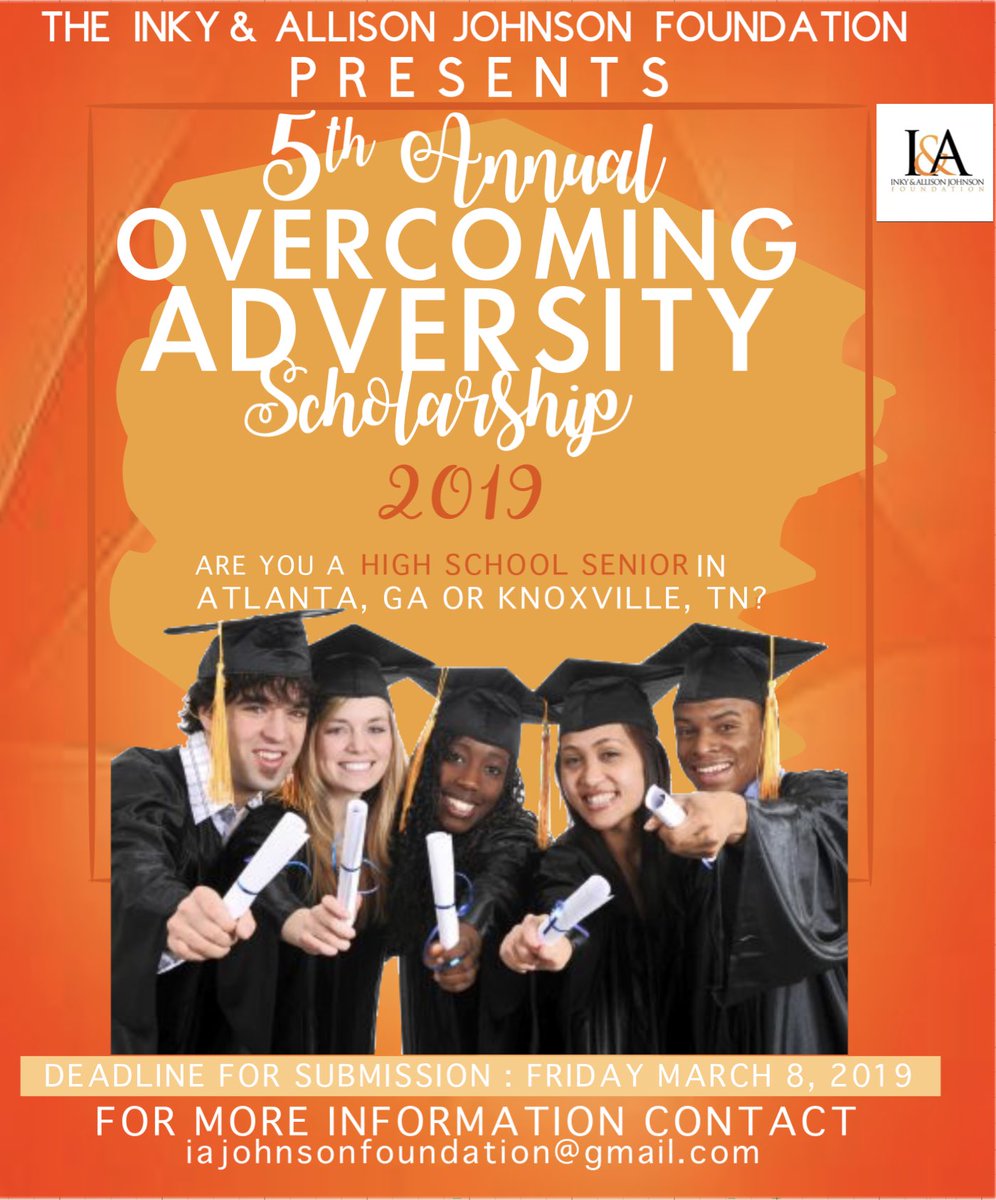 iajfoundation's tweet photo. The Inky and Allison Johnson Foundation presents the 5th Annual Overcoming Adversity Scholarship. https://t.co/mb7tGZFPX9