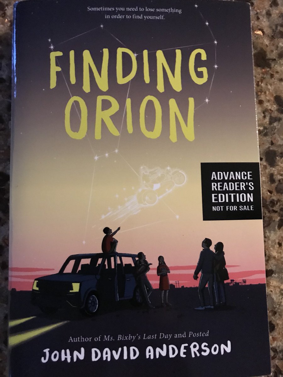 CynthiaSchwind's tweet photo. Watch the 📬 @kdm_guybrarian #FindingOrion is on the way! Carve out a block of time! @WaldenPondPress @anderson_author #BookPosse https://t.co/21S5AHKyng