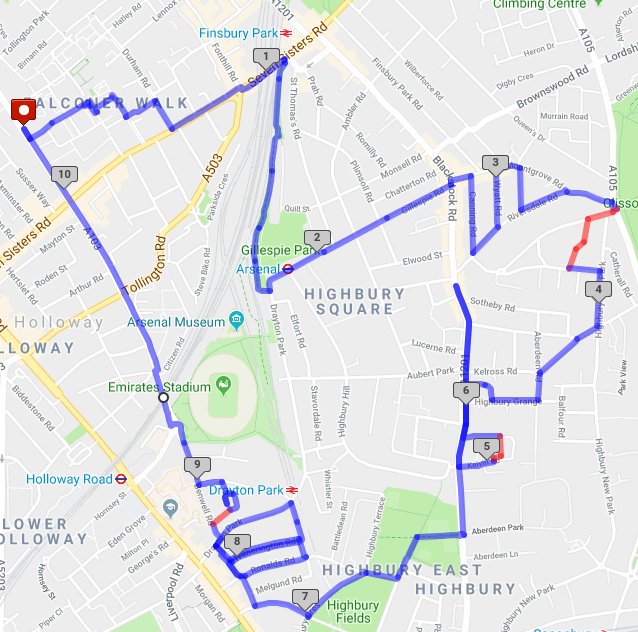 MPSHighburyEast's tweet photo. Today's foot patrols covering plenty of ground on both Highbury East and @MPSHighburyWest #OnTheBeat #MapMyPC https://t.co/wQtzSQ6P8P