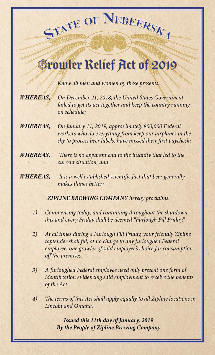ZiplineBrewing's tweet image. Hear ye, hear ye! We do so proclaim.
