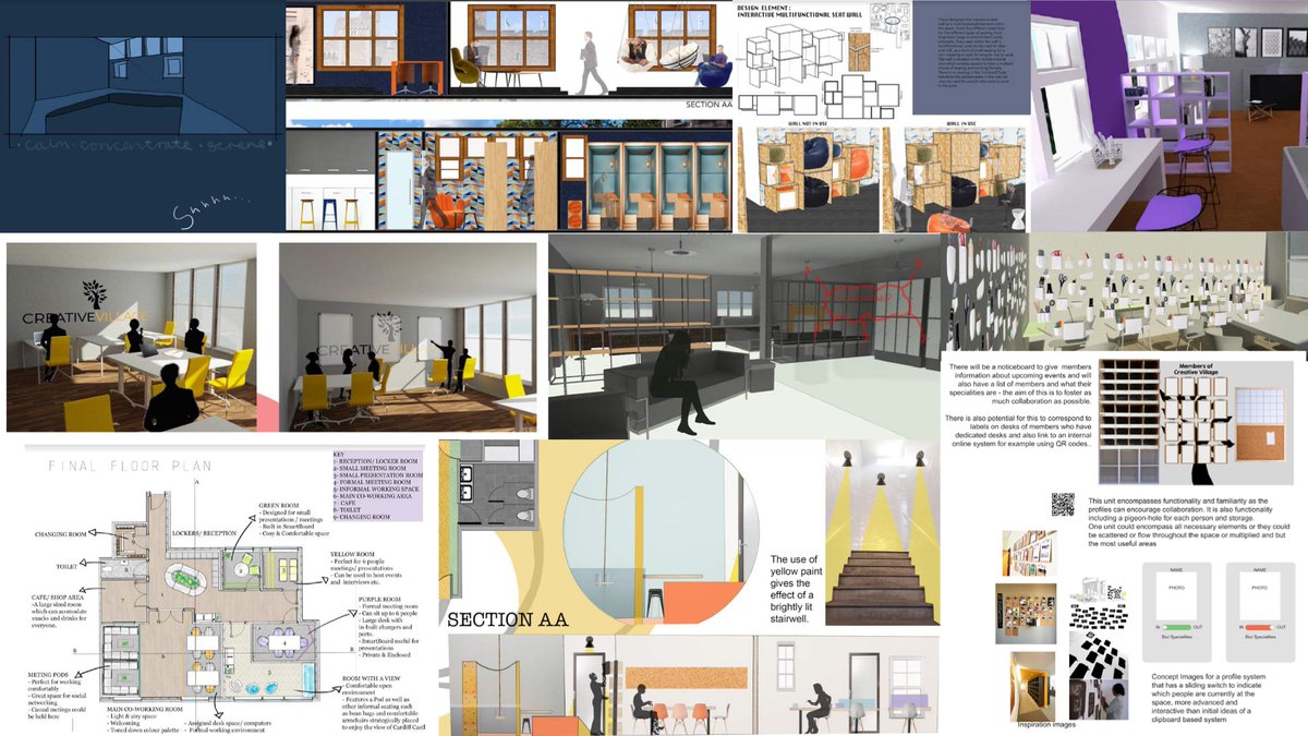 interiorcardiff's tweet image. What a great couple of days for our 2nd years presenting their Creative Co-working concepts at Paramount @paramount_Int and also to Annie and Steve @CreativeVCdf and Richie @richietrnr USW incubator. Fingers crossed that some of the ideas will be implemented! @USWCreative