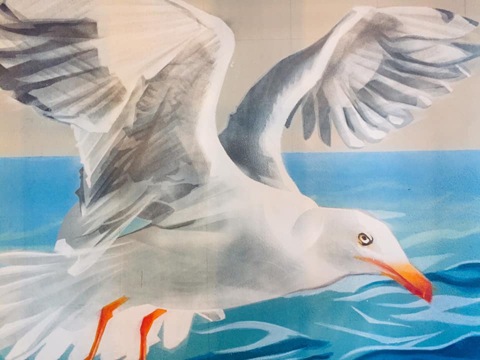 HubboxSW's tweet photo. Another awesome @JoeGreenaway mural referencing not only Cornish seafaring roots but also burgers coming from the deep at the new @HubboxExeter #Exeter #Devon #NewRestaurants #Bars Hubbox Exeterβ #HubboxExeter #Art #Murals #Burgers #Cornwall #Seafaring #Kernow #UpFromCornwall https://t.co/wEVjdhMjV9