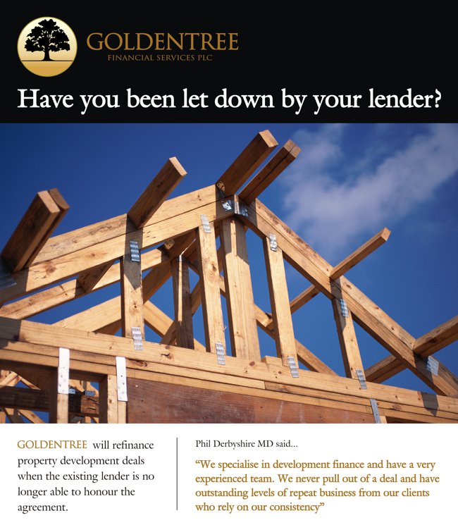 GoldentreeFS's tweet photo. Let Down By Your Lender? Give us a call!

For any new deals, please contact one of our Business Development Managers on 01925 846 420 or email info@goldentreefs.co.uk https://t.co/MiAXTkbAIl