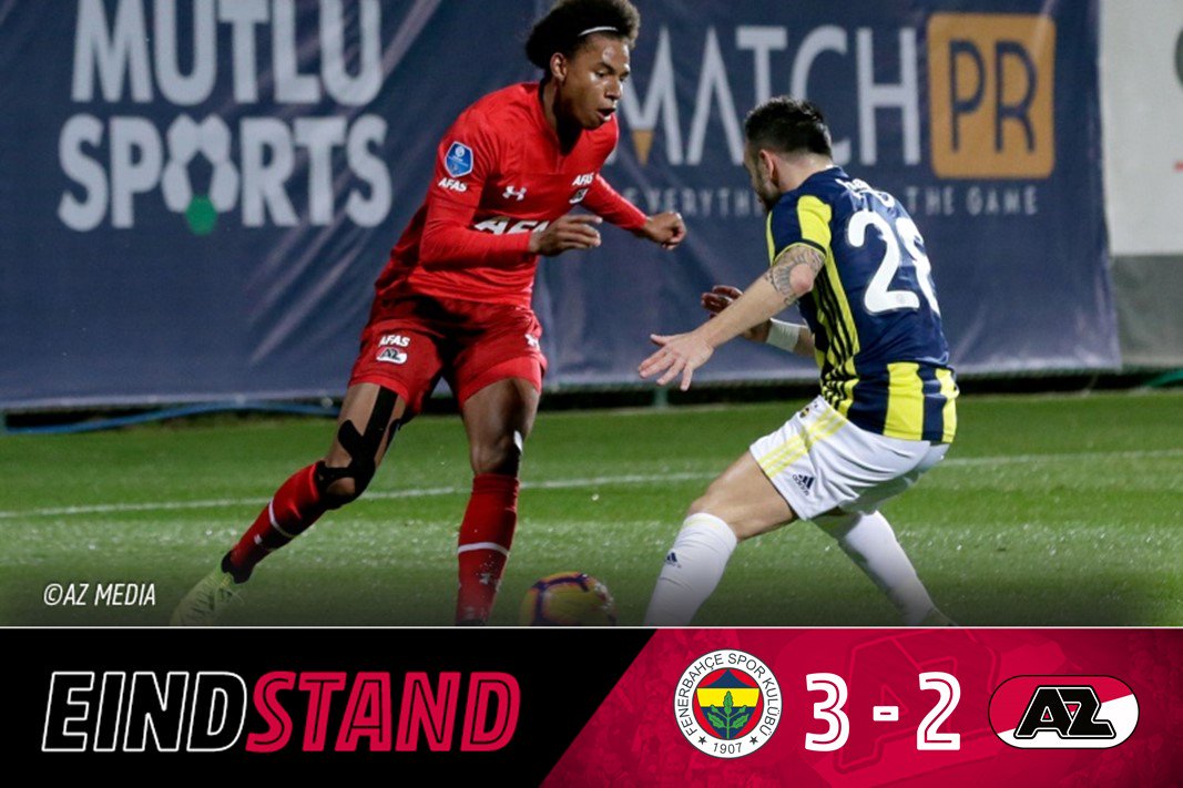 AZAlkmaar's tweet photo. Eindstand: Fenerbahce - AZ 3-2

⚽️ 6. Köybasi 1-0
⚽️ 51. Seuntjens 1-1
⚽️ 54. Ekici 2-1
⚽️ 75. Seuntjens 2-2
⚽️ 84. Frey 3-2

#fenaz #AZinBelek 🇹🇷 https://t.co/eKSr6el50d