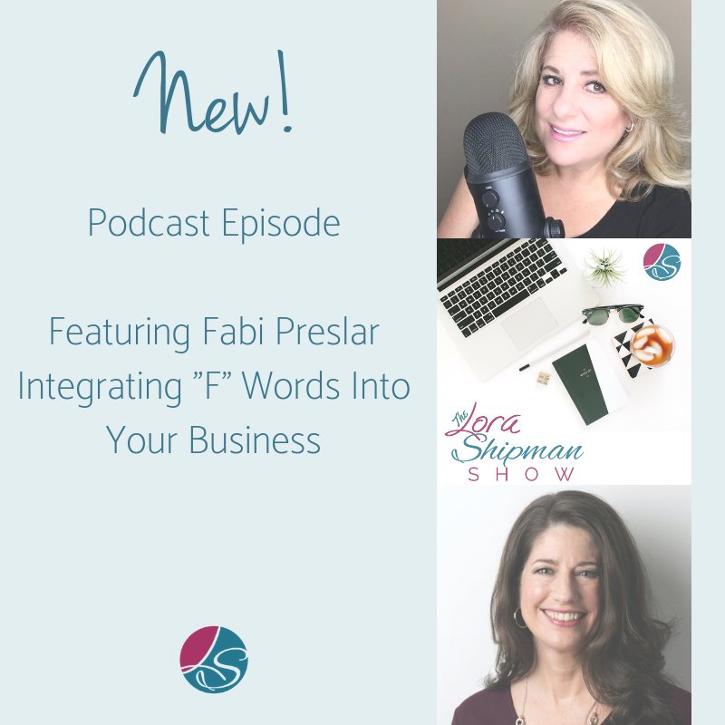 fabipreslar's tweet photo. Which #FabulousFWords will help you move your business forward? Check out the Lora Shipman Show on 1/14/19 to find out. Listen at https://t.co/rlnptNlcLV or on iTunes, Stitcher, Spotify, or Podbean. You have so many options! 
• • •
#FWords #smallbiz #entrepreneur #bizownership https://t.co/wEiiZUQKeb