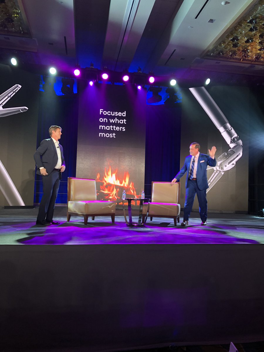 jmb7141972's tweet photo. Such an honor &amp; unique opportunity to interview a world renown surgeon &amp; friend that is now a da Vinci patient.  He shared his story of undergoing surgery from perspective, as a surgeon, executive and father that truly inspired the audience. #NSM2019 #davinciroboticsurgery #Cerf https://t.co/vW5afY57Jc