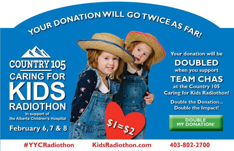 CHASCalgary's tweet image. our members will be fundraising again for the 2019 @Country105_FM Caring for Kids Radiothon and will be taking calls on Thurs, February 7 from 11:30 am - 2 pm. We hope to hear from you! @ACHFKids #CHASCalgary