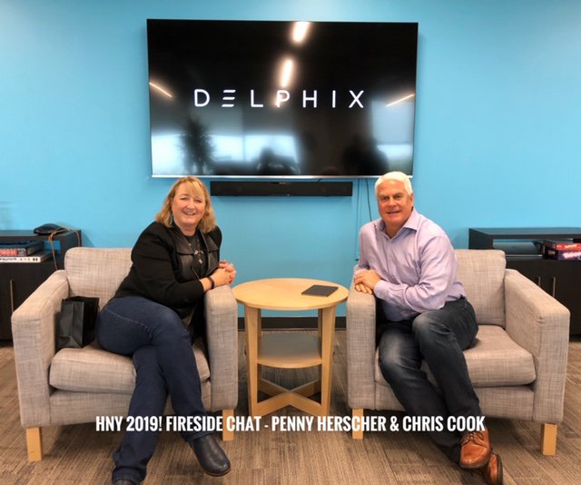 Delphix's tweet photo. It's a new year with new #resolutions at Delphix after an inspirational Fireside Chat w/@pennyherscher &amp; @Cook84Cook. Penny discussed modern #brandbuilding, #equality, and #growth - and we've resolved to take all of her great advice. https://t.co/uFn26oHzsa