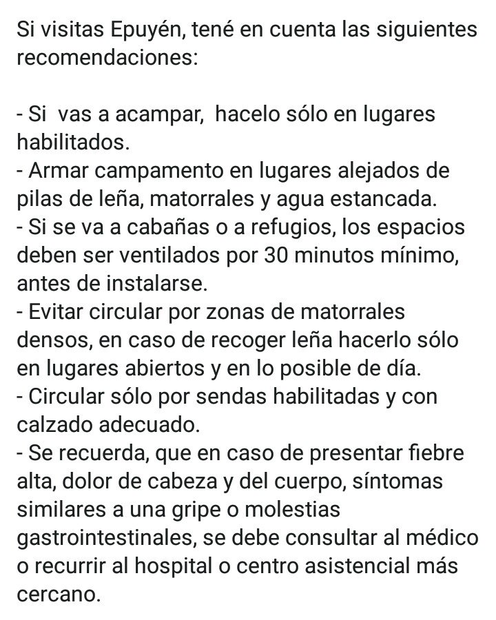 Información de interés sobre #Epuyen