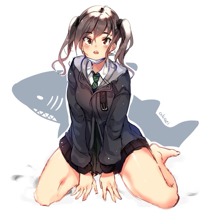 i'm afraid of shark, but this one is cute shark
#砂塚あきら #デレステ 