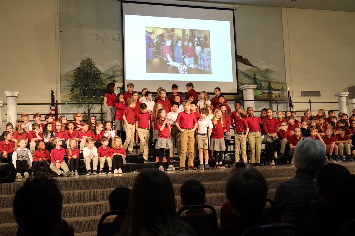 ecs_eagles's tweet photo. This morning our 1st, 3rd, and 5th graders presented their service chapel. They also prayed for Miguel Bustillo (who takes great care of all things maintenance at our #ecslowerschool) because his birthday is Sunday! Happy Birthday, Mr.Bustillo! #ecsservice #uncompromisingmission https://t.co/xq3iP00oob
