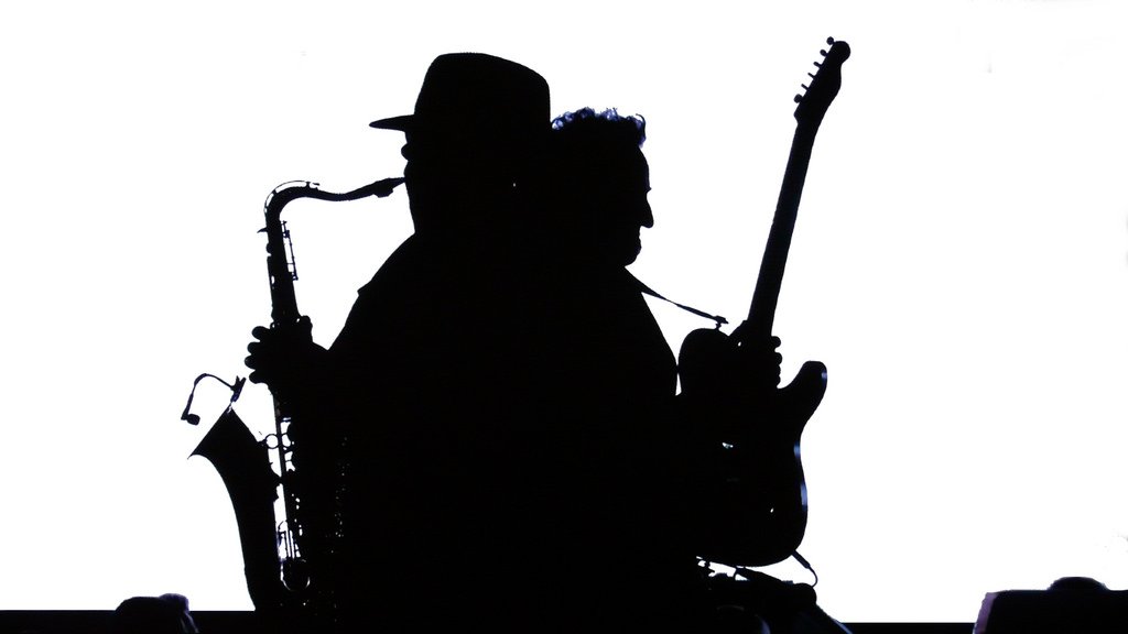 Happy birthday, Big Man! Clarence Clemons and Bruce at the 2009  