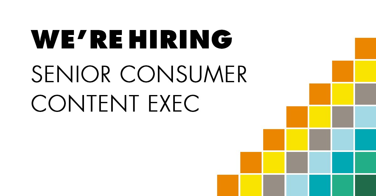 New year, new job? 
We're on the lookout for a driven Consumer Senior Content Exec to join our award-winning team: bit.ly/2snMRFv 🍊