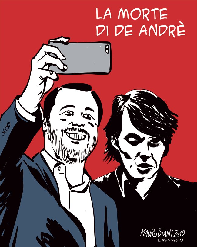 maurobiani's tweet photo. #FabrizioDeAndre Quello che non ho. Per @ilmanifesto 
p.s. ma non si illuda @matteosalvinimi, qui rappresenta solo un modo. Modo stretto e chiuso, non un mondo. https://t.co/VQ6ZQdIMJO