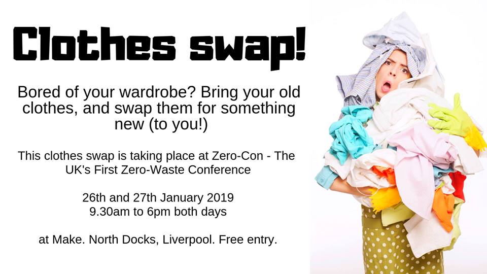 zerocon3's tweet photo. We have a clothes swap happening all throughout the weekend! 

#zerocon #zerowaste #zerowasteconvention #zerowasteconference #liverpoolevents #eventsinliverpool #clothesswap #sustainability #ecoaware #zerowastelifestyle #zerowastelife #plasticpollution #singleuseplastics https://t.co/eiRO2la2Ja