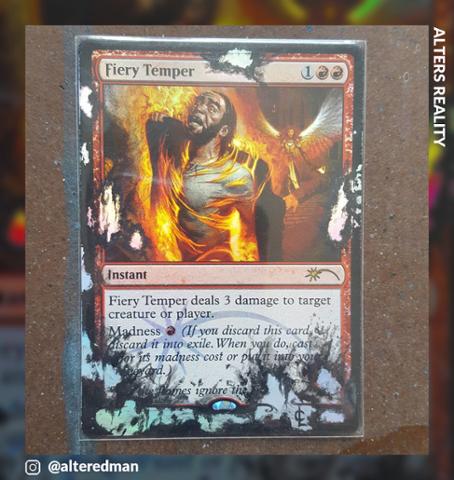 AltersReality's tweet photo. Someone will definitely get a fiery temper if you use this card
🖌: @alteredman (instagram)
🃏: #FieryTemper
🎨: @algenpfleger (instagram)
#mtg #mtgalter #magicthegathering #mtgart #burnedalter #cleveralter https://t.co/t9DkFiRZiR