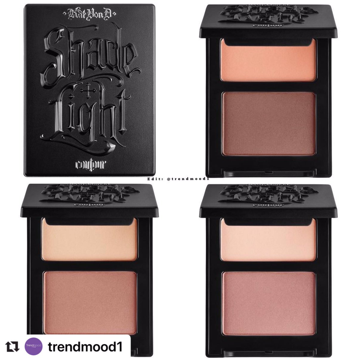 donatda's tweet photo. #Repost @trendmood1 with @make_repost
Available Now! 🚨 LINK ➡️ BIO online #Sephora 🖤@KATVONDbeauty NEW #ShadeAndLight Contour Duos #BloggersTribe #blogginggals #RTingbloggers #ilovemakeup #makeupfanatic #makeuplook #FierceBloggers #fabbloggersRT #bloggers #paradiseRT https://t.co/UtVqBnEP5f