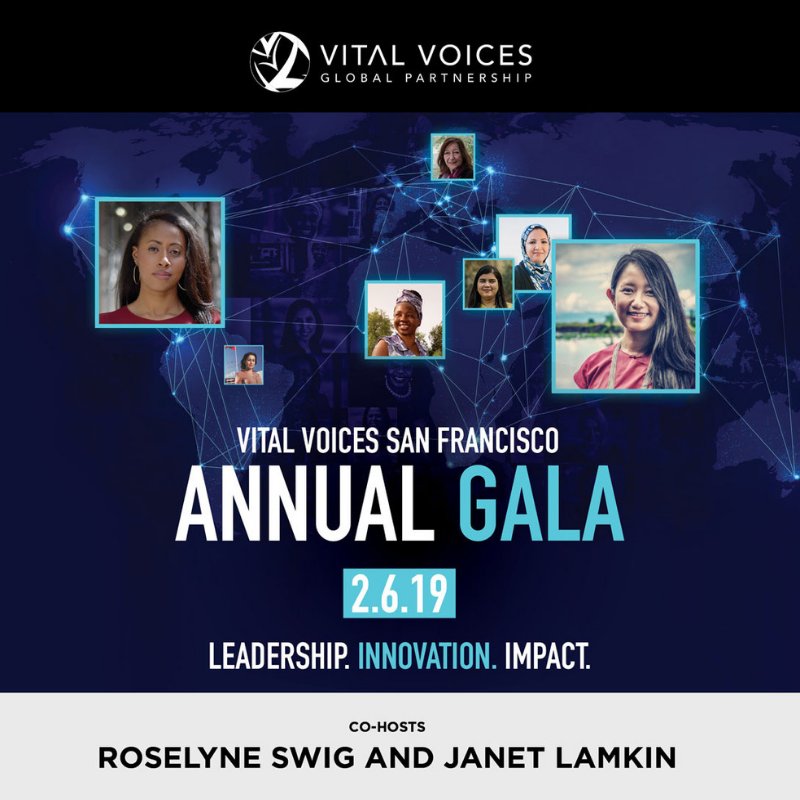 VitalVoices's tweet photo. Our #VVSF Gala is quickly approaching! Join us for a transformative evening as we honor Founder & CEO of @TheRepProject and #FirstPartner of California, @JenSiebelNewsom, and hear from our #2018GLA honorees, @JamiraBurley and @LinO1984. RSVP today! https://t.co/8H24HfZgl7 https://t.co/yqCNAFCDwU
