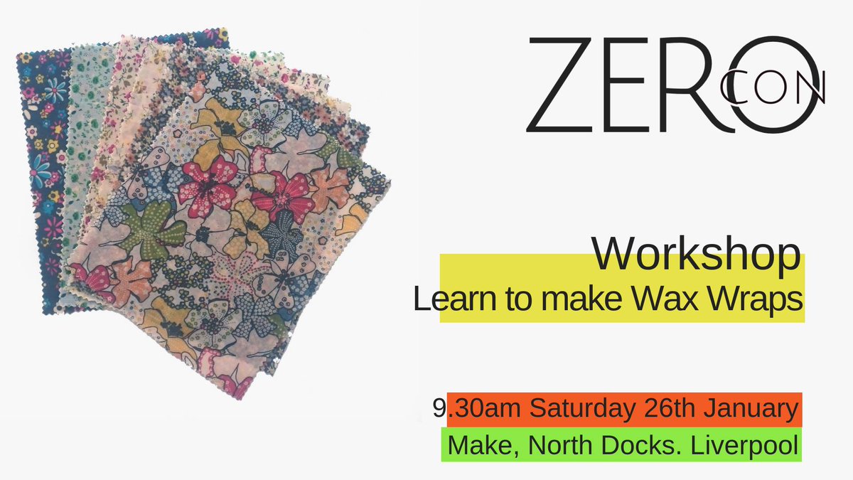 zerocon3's tweet photo. Come and learn how to make wax wraps, tickets available her-
https://t.co/2uulp94aEj
#zerocon #zerowaste #zerowasteconvention #zerowasteconference #liverpoolevents #eventsinliverpool #sustainability #ecoaware #zerowastelifestyle #zerowastelife #plasticpollution https://t.co/sTpGOv0rAL
