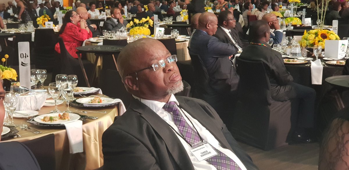 GwedeMantashe1's tweet photo. Attending the #ANCDinner. President @CyrilRamaphosa will shortly deliver a preview of the #PeoplesManifesto #ANC107 https://t.co/WLUKNhBiA2