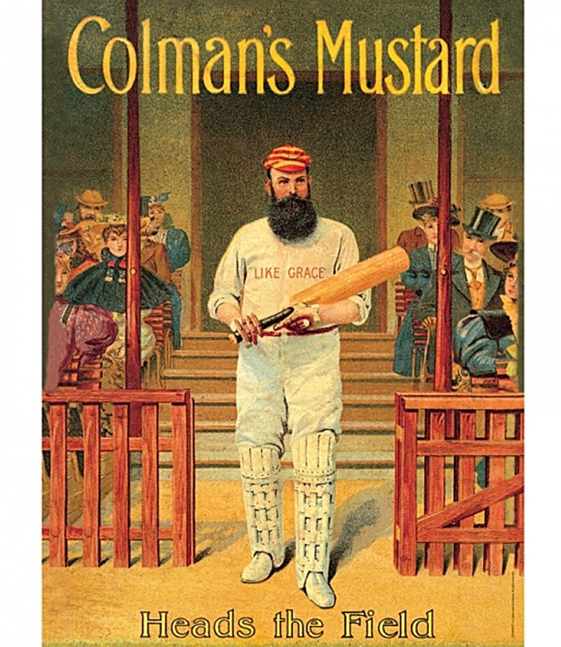 WGSportsSurgery's tweet photo. FWC* We'll back for the start of Feb, starting with an episode around mental health in sport, with a special guest.

To celebrate here's an image of W.G. promoting Colman's mustard.

*For whoever cares https://t.co/bhJ67TI3DD