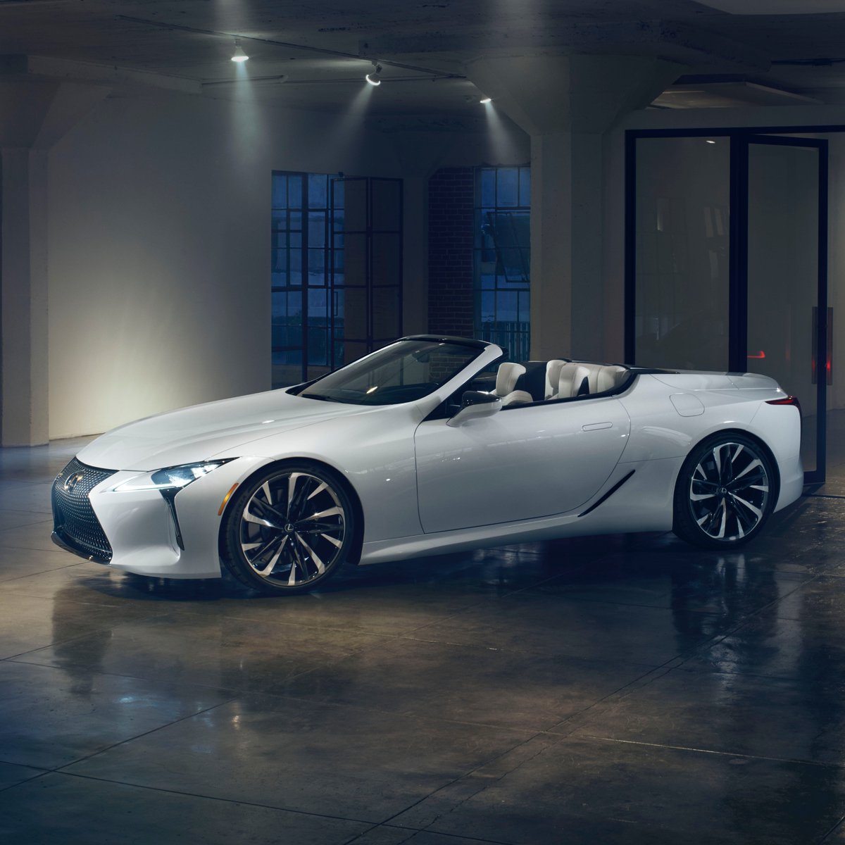 Lexus's tweet photo. The latest in luxury high speed aircrafts, the #LexusLC Convertible Concept. Thoughts? #NAIAS #LexusLCC https://t.co/e8UhhIOFB5