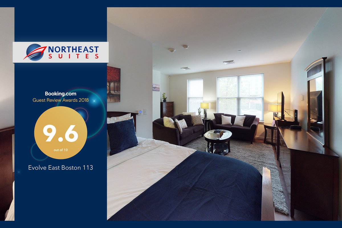 Very proud to receive a <a href="/bookingcom/">Booking.com</a> award for our studios! Visit us today at bit.ly/2CbuCaM to reserve yours now!

#hospitality #friday #boston #furnishedhousing #golocal #northeastsuites