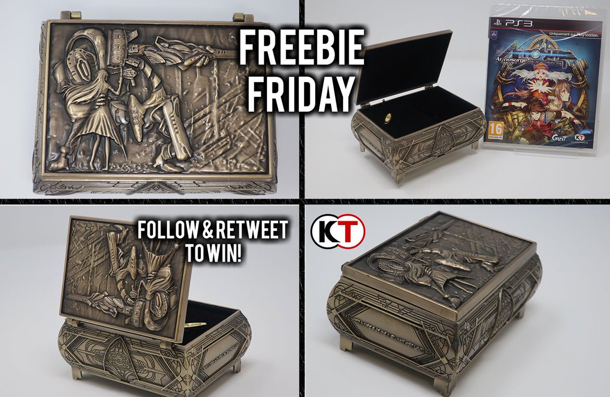 koeitecmoeurope's tweet photo. #FreebieFriday is here! And as promised up for grabs is a copy of Ar Nosurge on PS3 and this delightful music box! 

Like, Follow + RT for your chance to win. EMEA only. Competition ends Monday 5PM GMT! Good Luck! https://t.co/I7hSGVwtzX