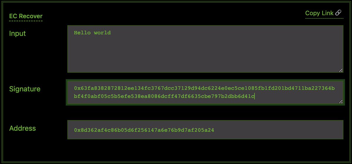 chebyster's tweet photo. Today I published a new version of https://t.co/Ib03DUP5ss. Sharable links, EVM word converter, EC recovery, and other minor fixes.
#solidity #evm https://t.co/zzPWSLWRwq