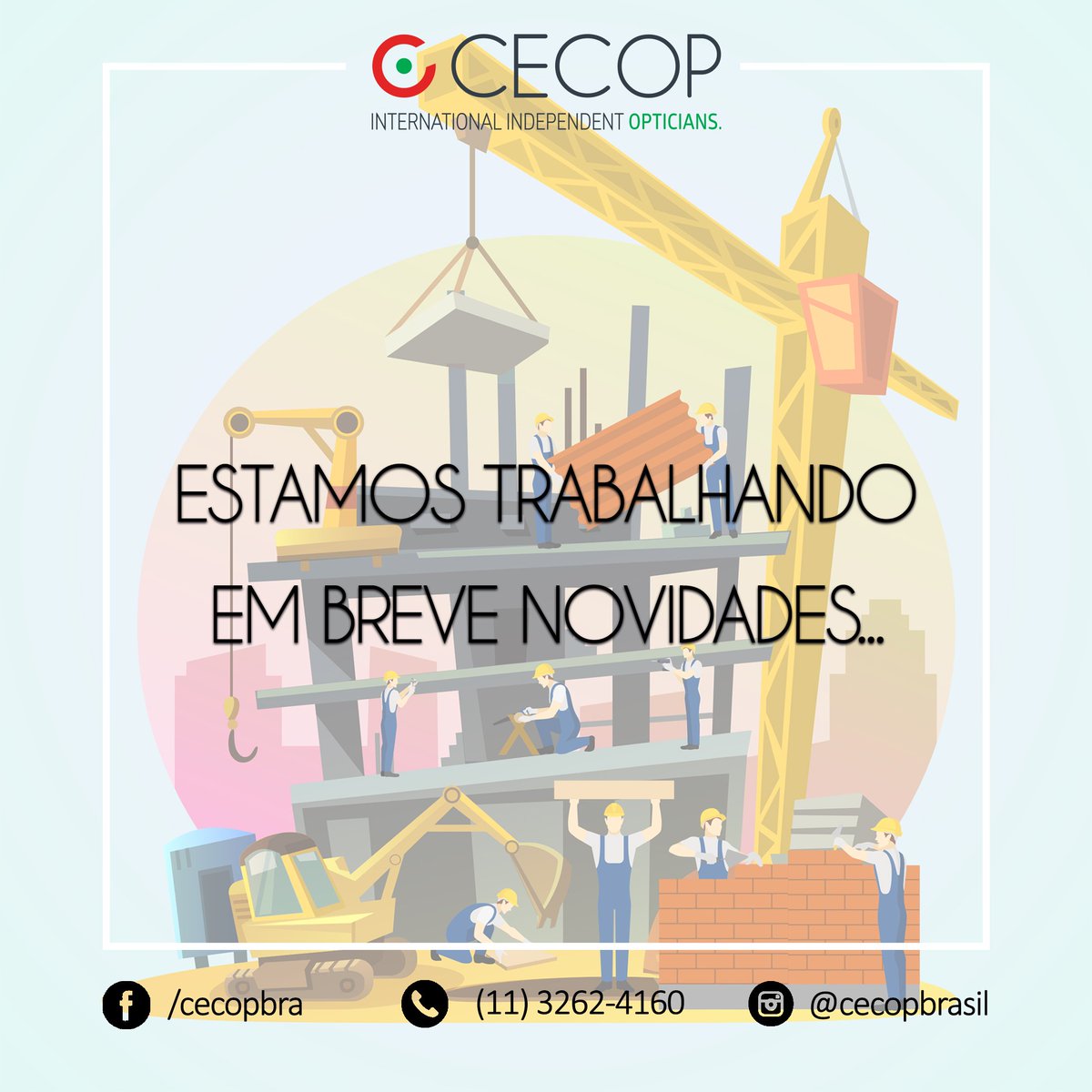 Cecop_Brasil's tweet photo. Fiquem atentos!!! Em breve novidades!!

#CECOP #somoscecop #ótica #óptica #novidades

Siga-nos no Instagram: https://t.co/eUhpQW176Y
Siga-nos no Twitter: https://t.co/wqwUgukaOz
Entre em contato com um de nossos atendentes através do nosso WhatsApp: (11) 3262-4160 https://t.co/0NC3B59xg2