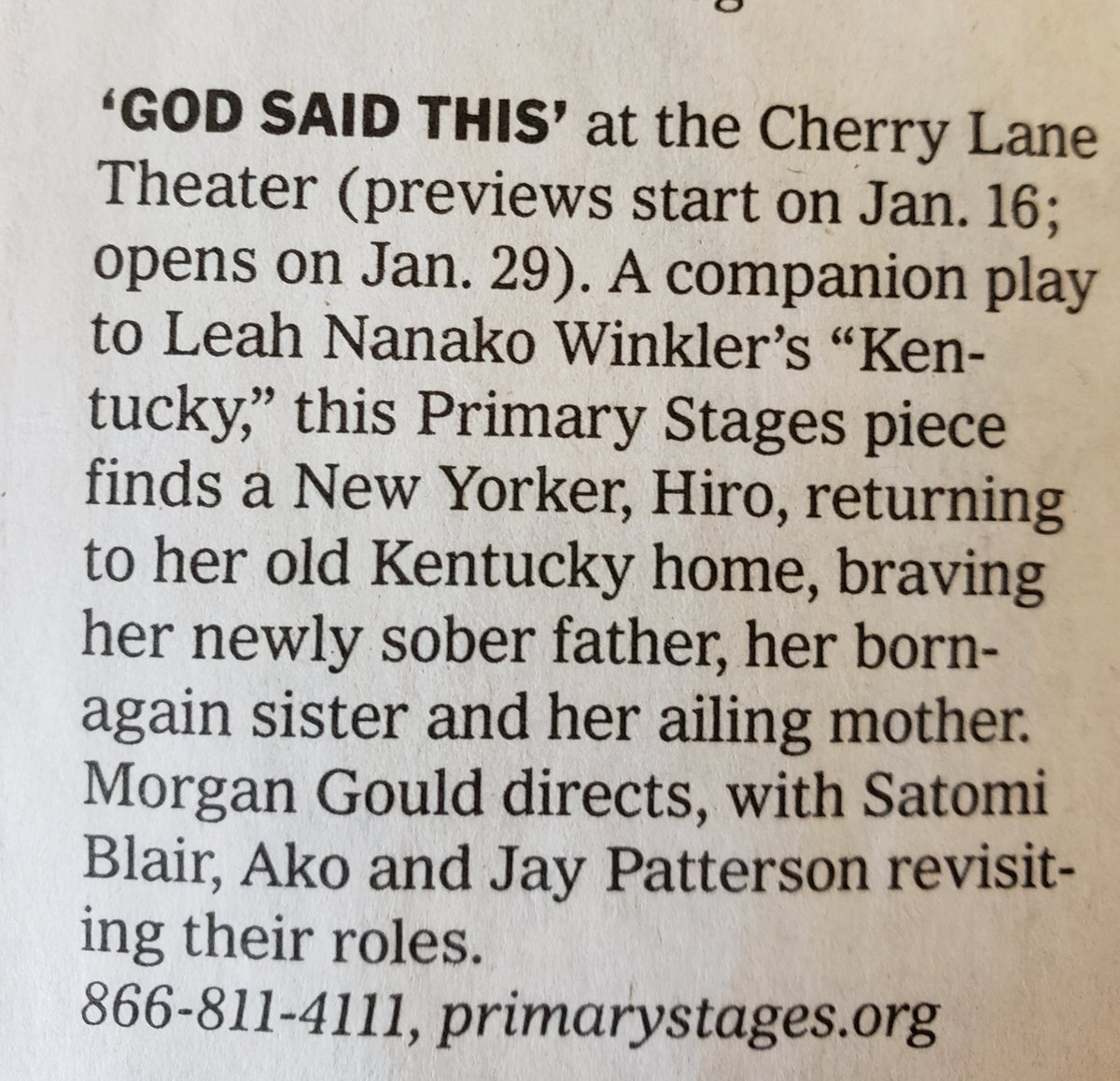 KenMandel225's tweet photo. @leahnanako @MorganGould I  got today's New York Times--yes, I still get the print edition-- and here's what I see!! It mention 4 (four) Facebook/social media friends!  I got my tickets already! https://t.co/ho4dJETIvb