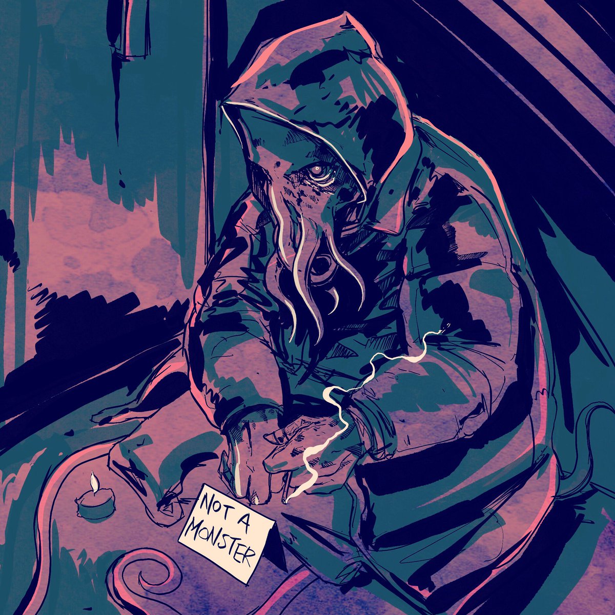 massiveface's tweet image. Feeling cute, might delete later.

#shelter #selfie #homeless #lovecraft #monster #dailysketch #sketch #creature #drawdaily #comic #comicart #characterart #lowbrowart #popart #surrealism #comics #darkartists #ink #illustrationartists #digitalart #procreate #ipadpro #apple