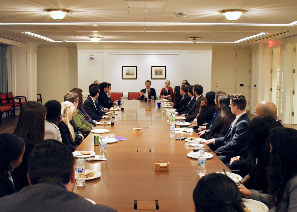 PennWashDC's tweet photo. Thank you @ConorLambPA for addressing the 2019 @PennInDC spring cohort &amp; @Penn alumni who work on the Hill at #PBC yesterday evening! It was a wonderful opportunity to listen &amp; learn from you—we look forward to having you back. https://t.co/B2F5quIuVb