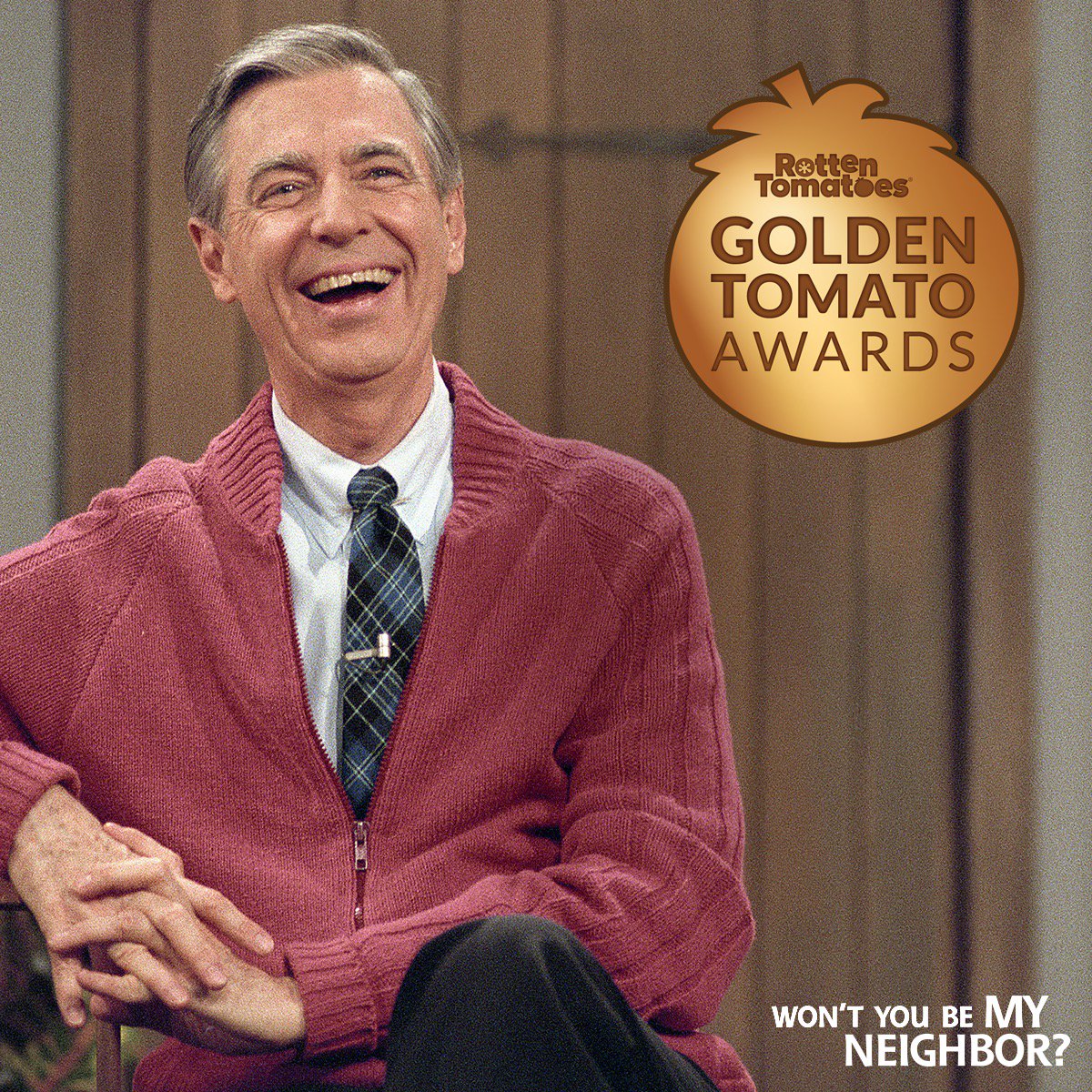 MrRogersMovie's tweet photo. #MrRogersMovie is officially the Best Reviewed Documentary of 2018 and winner of the @RottenTomatoes Golden Tomato! 🍅🏆 https://t.co/CkcHc8WuDB