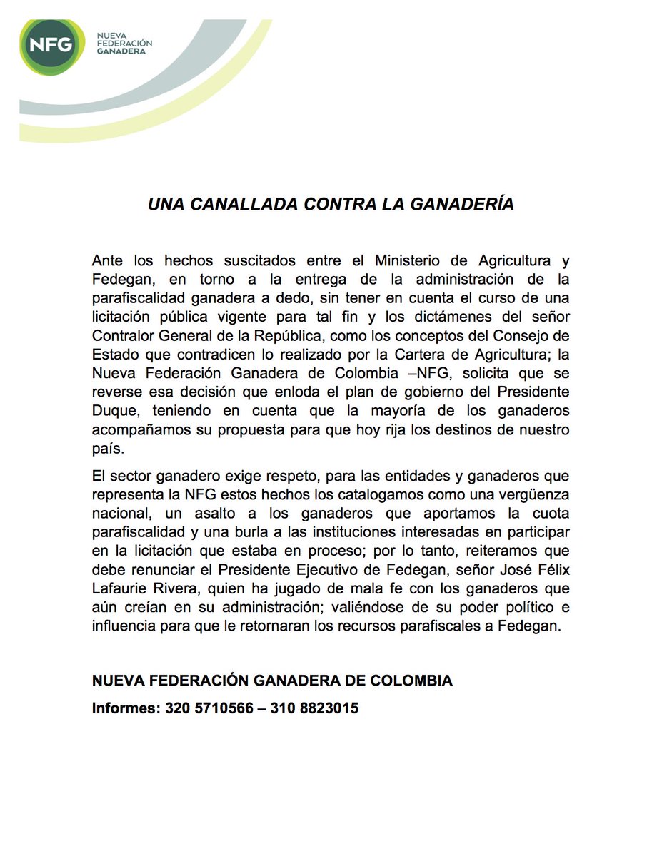 NFG de Colombia tweet media