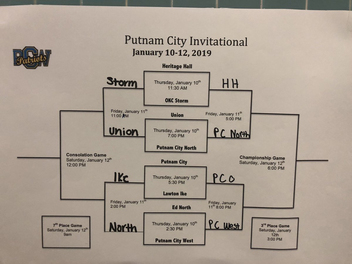 PitPatriot's tweet photo. Today's brackets for tonight's games! Come at 8pm to watch the boys revenge game against PCO😤 https://t.co/EK9BogrOEa