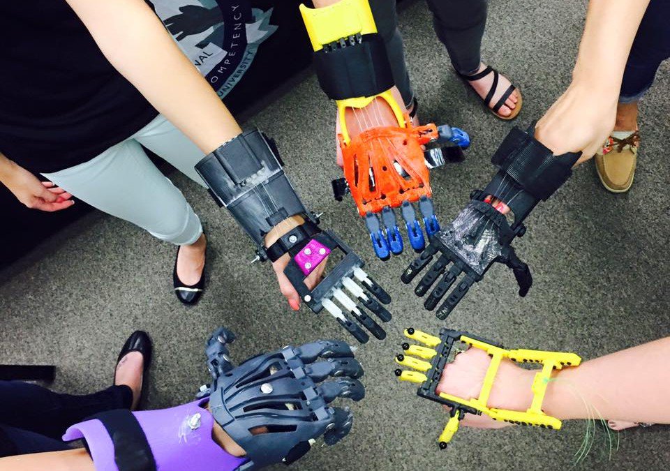 hccfUSA's tweet photo. Here's what our 3D Printer can do. At @ACUedu, our international partner, “Students learned how they can assist future [medical] patients. They printed these hands &amp; assembled using various tools. The finished prosthetic hands are for amputee patients.” https://t.co/6ldn6CrVhm https://t.co/t9zY5PI6qS
