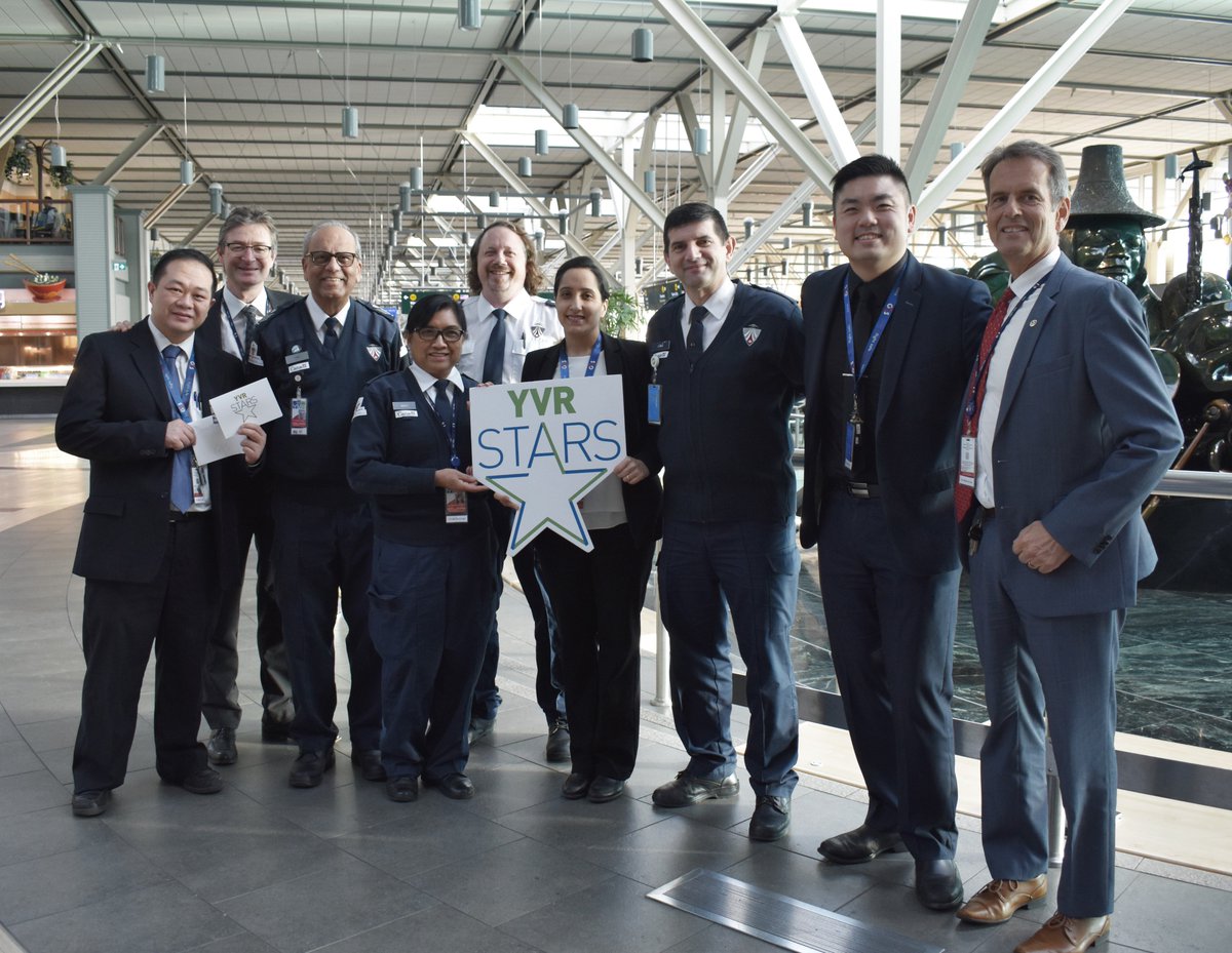 Allied_Canada's tweet photo. #YVRStars demonstrate acts of #kindness, and go above and beyond their required responsibilities to make a passengers experience at #yvr a memorable one. We congratulate G4S Employees who showed exceptional dedication and commitment at their workplace. Congratulations! https://t.co/e17X8VcVvL