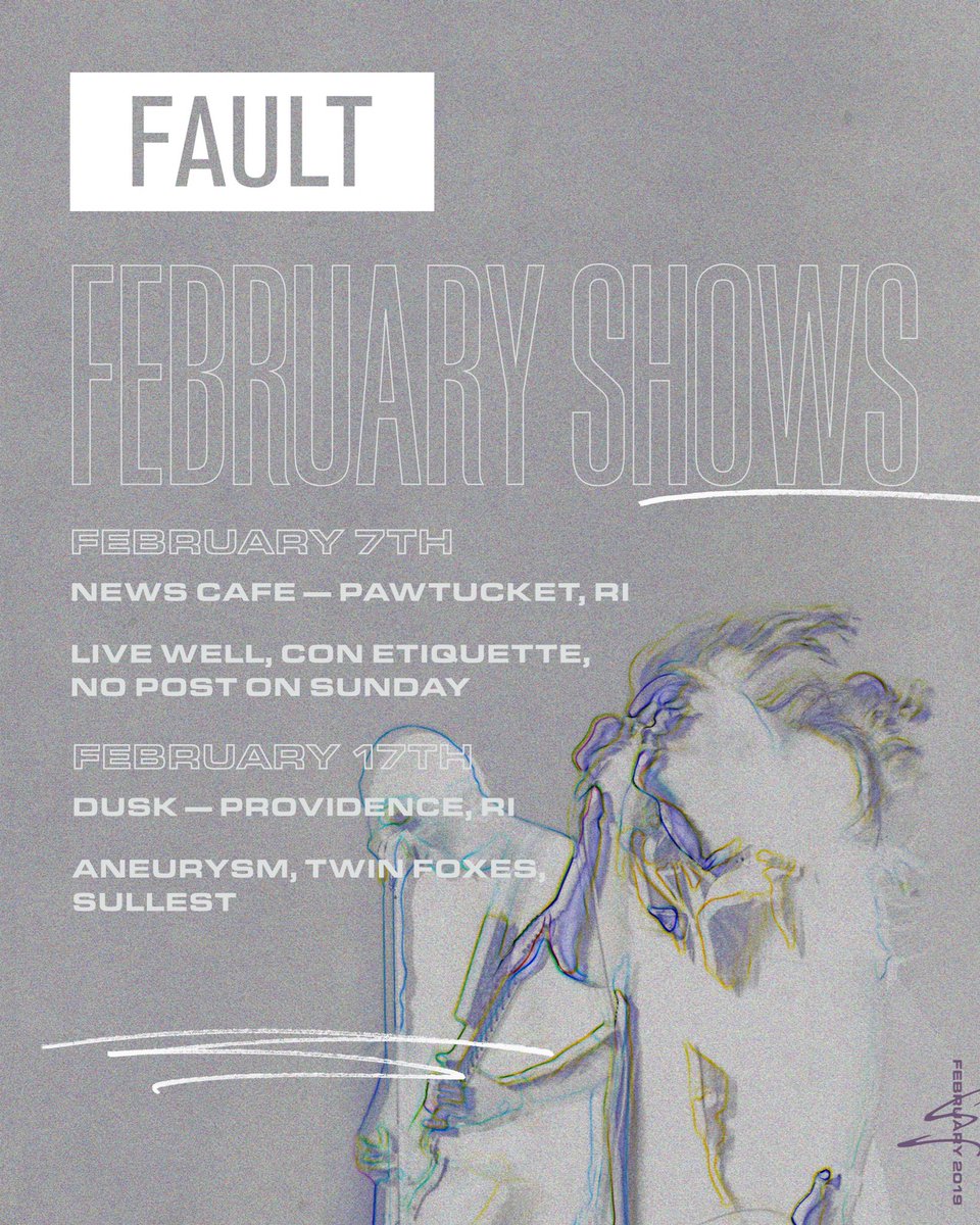 FaultNB's tweet photo. Our next shows coming up in February. Come thru https://t.co/kruioqA0JH
