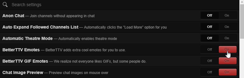 Drewzone How Do I Enable All Bttv Emotes