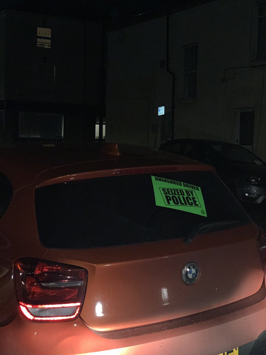 First stop of the evening. Driver ignored their insurance companies correspondence so has been uninsured since November 2018 ‼️