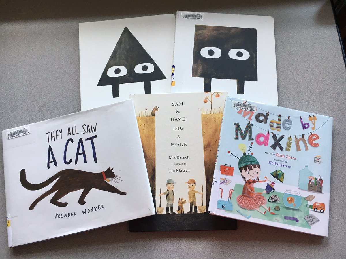 sarah1stgrade's tweet photo. It was a great week for #classroombookaday in first grade!  Some old favorites mixed in with some new... highly recommend Made by Maxine by @RuthSpiro if you haven’t checked it out yet!  #barrowsshiningstars https://t.co/6Rg7NJomxe