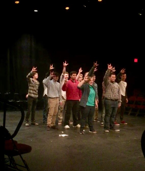 mommabtoyou's tweet photo. And that’s a wrap!  Congrats Shamrock Thespians!  ☘️
@SaintPatrickHS @StPatsTheatre https://t.co/5QLGPeSGRF