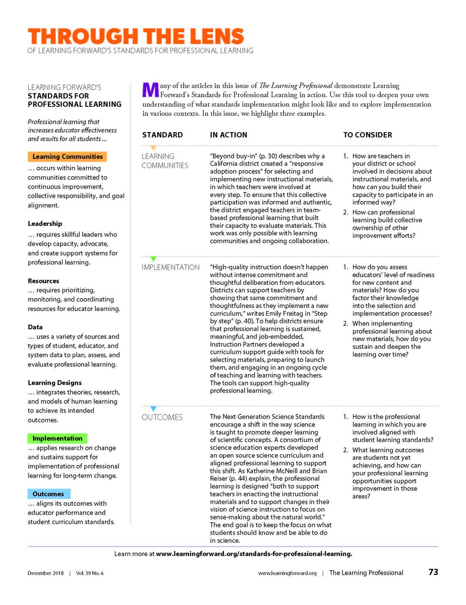 LearnTexas's tweet image. LearningForward: Many of the articles from our latest magazine about instructional materials demonstrate our Standards for PL in action. 

Use this tool to deepen your own understanding of what standards implementation might look like: …