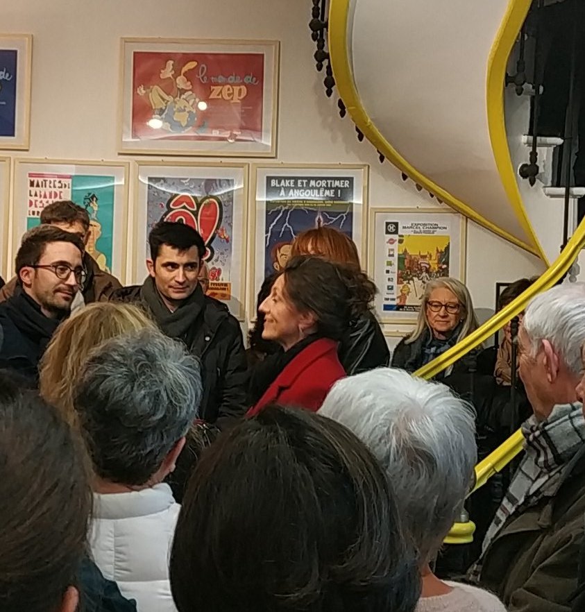 FIBDASSO's tweet photo. #LeN6 rue de l'Arsenal #Angouleme nouveau local de l'association @FIBDASSO ouvre ses portes en préambule du #FIBD2019 ... En présence de Mme #Lajus Préfète, @xavierbonnefont maire d' @MairieAngouleme et @MESNIERThomas député de #Charente https://t.co/nKeKGxTxaF