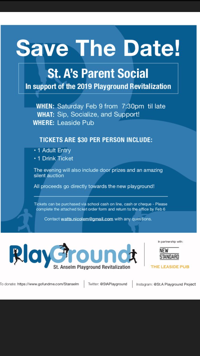 Get your tickets now! Great people for a great cause. Amazing silent auction and door prizes and more much. Don't miss out. All proceeds go directly to the playground project to help us meet our fundraising goal!
