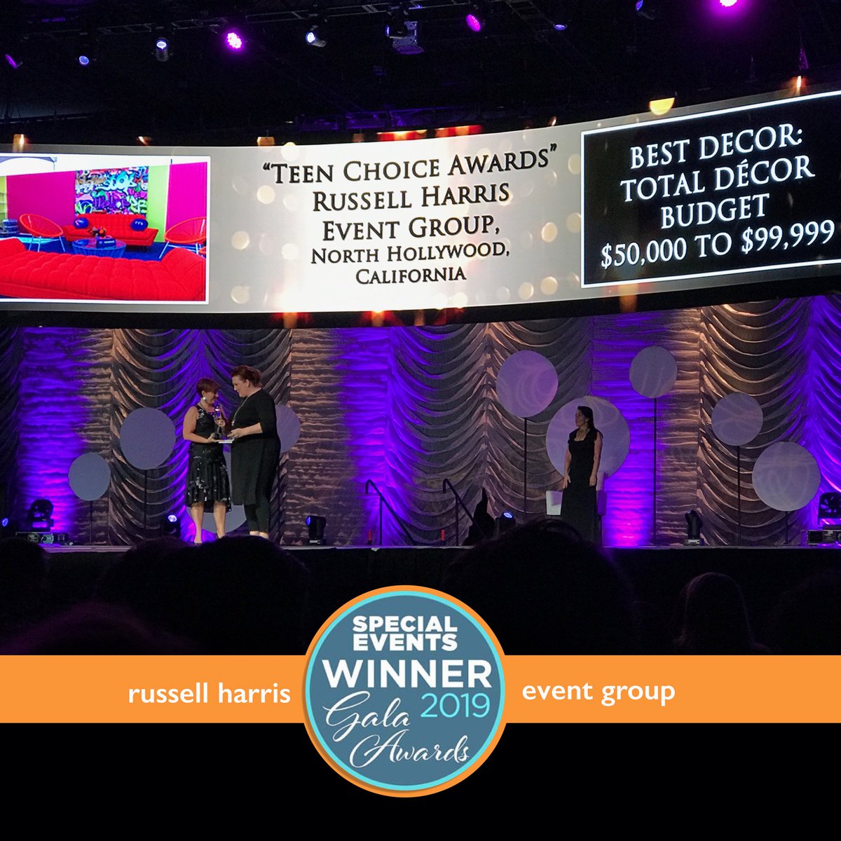 rheventgroup's tweet photo. Our #FridayFeeling? WE WON! WE WON! The event industry’s premiere @special_events #GalaAward has been awarded to @rheventgroup for “BEST DECOR”. See the award-winning event pics for the @TeenChoiceFOX https://t.co/mTSXgEsI7T 🙏 Thank you to our inspiring clients #eventprofs https://t.co/SRhxm7UdeO