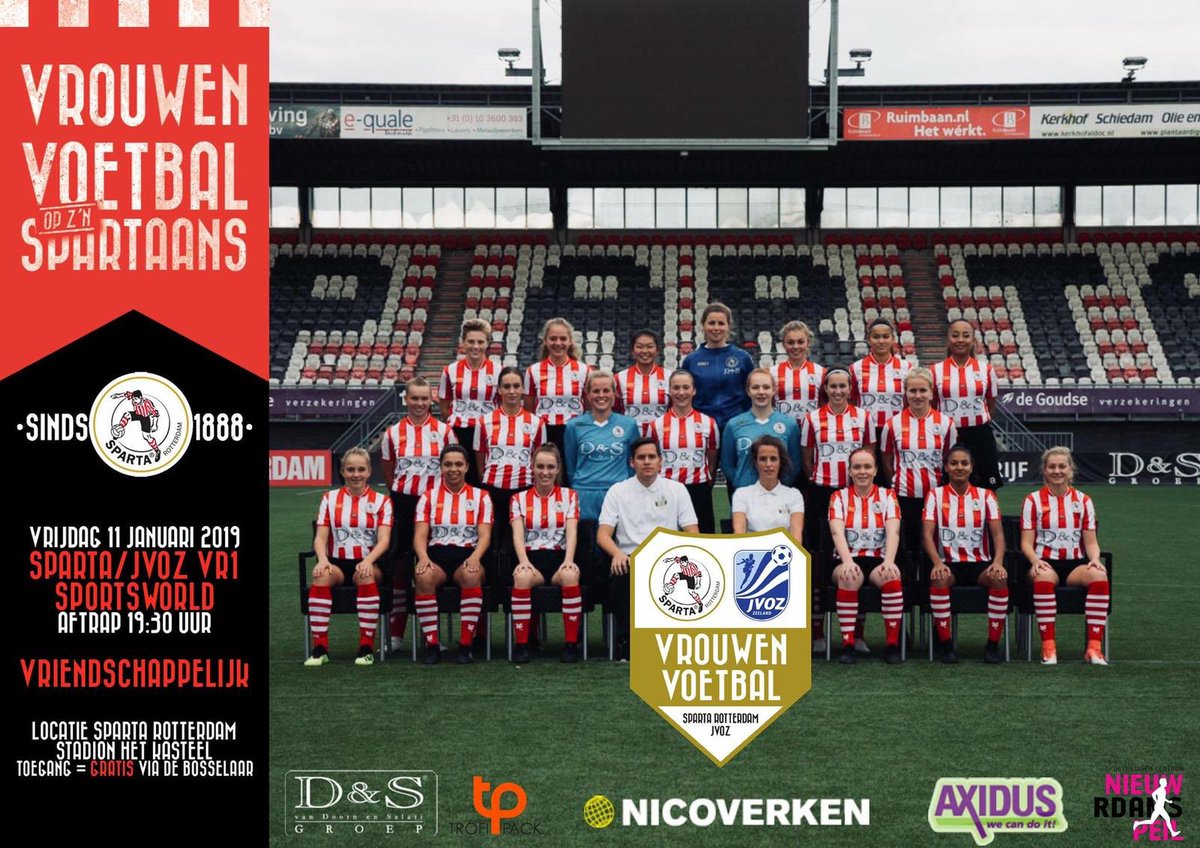 SpartaVrouwen's tweet photo. 👱🏽‍♀️⚽️| Er is iets later afgetrapt voor de eerste wedstrijd van 2019 (V) tegen Sportsworld selectie. 

We zien Alessia Mieras voor het eerst in het rood wit. Ze keert na een avontuur van 1,5 jaar in België terug bij de selectie. #welkomterug #vrouwenvoetbal https://t.co/vdzNG345g7