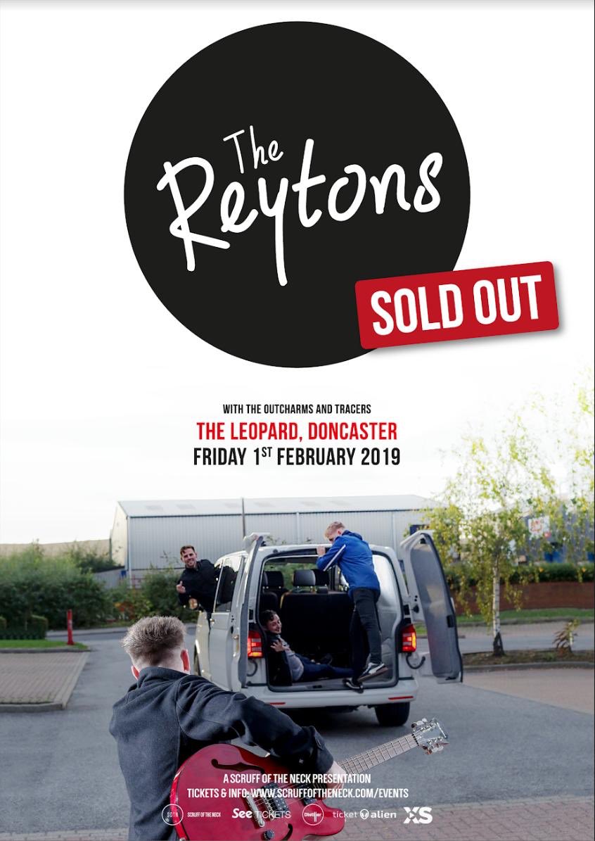 Tracers (@tracersuk) on Twitter photo FIRST GIG OF 2019!!!
We are delighted to announce that we will be supporting <a href="/TheReytons/">THE REYTONS</a> SOLD OUT gig at The Leopard, Doncaster on Friday 1st February.
Can’t catch us at this gig?
We headline Record Junkie on April 20th, grab your tickets here!! -
bit.ly/2qXrrP3 FIRST GIG OF 2019!!!
We are delighted to announce that we will be supporting <a href="/TheReytons/">THE REYTONS</a> SOLD OUT gig at The Leopard, Doncaster on Friday 1st February.
Can’t catch us at this gig?
We headline Record Junkie on April 20th, grab your tickets here!! -
bit.ly/2qXrrP3