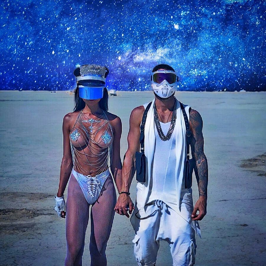 jvalentineinc's tweet photo. We, Robot 🤖🤖

Some #flashbackfriday love with @toshberman
@tav_lo is slaying in our High-Waist Lace-Up Bottoms in White Spectrum 🔥
 
#Burningman #Burningman2018 #BlackRockCity  #BurningmanFashion #BurningmanStyle #fireflysanctuary #jvalentinefamily https://t.co/LH1esTiUiI